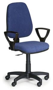 Krzesło biurowe COMFORT PK z podłokietnikami - niebieske