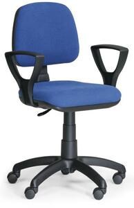 Krzesło biurowe MILANO z podłokietnikami, niebieske