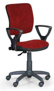 Krzesło biurowe MILANO II z podłokietnikami - czerwone