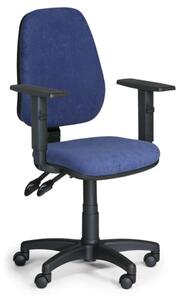 Krzesło biurowe ALEX z podłokietnikami - niebieske