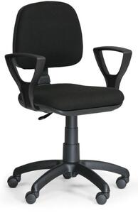 Krzesło biurowe MILANO z podłokietnikami, czarne
