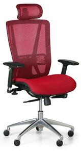 Krzesło biurowe LESTER MF, czarwony
