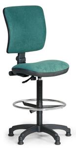 Krzesło biurowe MILANO II bez podłokietników, podwyższone, stały kontakt, ślizgacze, zielone