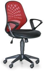 Krzesło biurowe FLER, czerwony