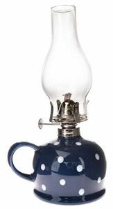Lampa naftowa Kropka, 14,7 x 28 x 11 cm, niebieski
