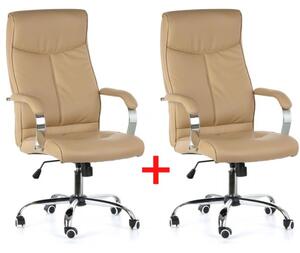 Krzesło biurowe LUGO 1+1 GRATIS, beżowy