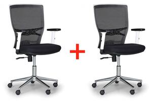 Krzesło biurowe HAAG 1+1 GRATIS, czarny
