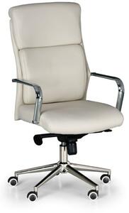 Krzesło biurowe Viro, skóra, beżowy
