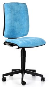 Krzesło biurowe FIGO bez podłokietników, permanentny kontakt, niebieskie
