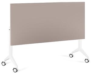 Biurko z kółkami i beżowym blatem Yumi S 150x70 cm