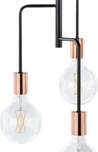 Lampa wisząca 3 żarówki industrialny design oświetlenie sufitowe czarna Bogna Beliani