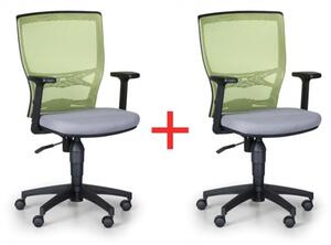 Krzesło biurowe VENLO 1+1 gratis, zielono/ szare