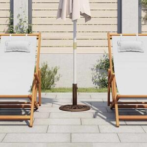 Podstawa pod parasol, brąz, 40x40x32 cm, żeliwo