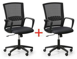 Krzesło biurowe ROY 1+1 GRATIS, czarny