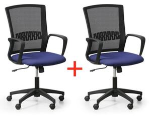 Krzesło biurowe ROY 1+1 GRATIS, niebieski
