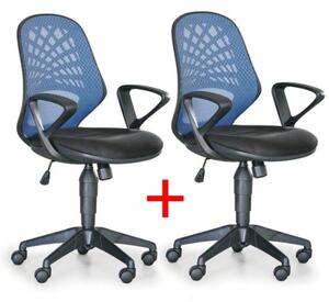 Krzesło biurowe FLER 1+1 Gratis, niebieski