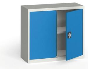 Szafa metalowa, 800 x 950 x 400 mm, 1 półka, szara/niebieska
