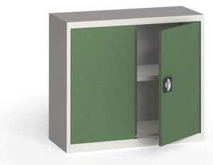 Szafa metalowa, 800 x 950 x 400 mm, 1 półka, szara/zielona