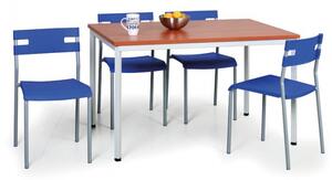 Zestaw stół 1200 m + 4 plastikowe krzesła LINDY pomarańczowe GRATIS