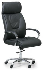 Krzesło biurowe LUX, skóra, czarny