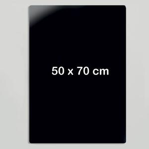 Szklana tablica magnetyczna do ściany, czarna, 700 x 500 mm