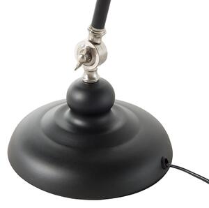 Nowoczesna lampa biurkowa regulowana metalowa czarna Meramec Beliani