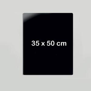 Szklana tablica magnetyczna do ściany, czarna, 500 x 350 mm