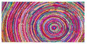 Dywan wielokolorowy 80 x 150 cm ręcznie pleciony abstrakcyjny wzór Malatya Beliani