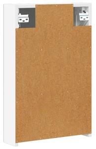 Szafka z lustrem do łazienki z półką biały 40 x 10,5 x 60,5 cm