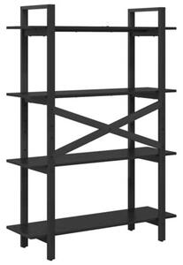 Półka na książki czarny dąb 100 x 33,5 x 140 cm