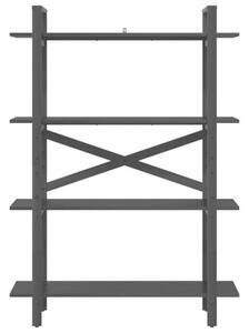 Półka na książki czarny dąb 100 x 33,5 x 140 cm