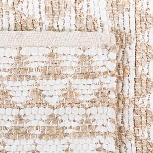 Dywan beżowo-biały juta bawełna naturalny ręcznie wykonany 160 x 230 cm Tunceli Beliani