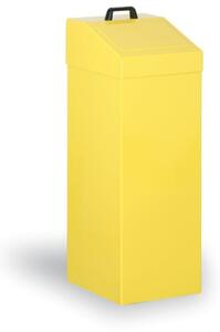 Kosz metalowy na śmieci segregowane, 100 l, żółty