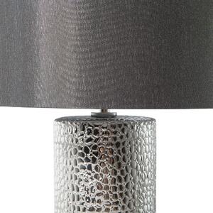Nowoczesna lampka nocna stołowa porcelanowa okrągły abażur 52 cm czarna Aiken Beliani