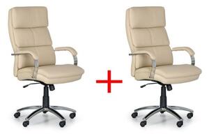 Krzesło biurowe STAIRS 1+1 GRATIS, beżowy