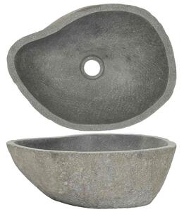 Umywalka z kamienia rzecznego, owalna, (37-46)x(29-36) cm