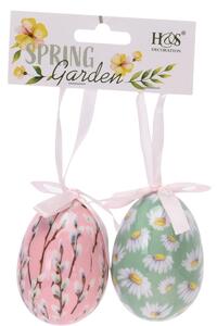 Wielkanocna dekoracja do powieszenia Floral Eggs 2 szt., multikolor