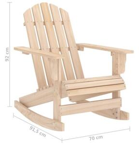Ogrodowy fotel bujany adirondack, lite drewno jodłowe