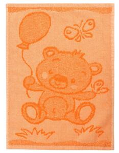 Ręcznik dziecięcy Bear orange, 30 x 50 cm