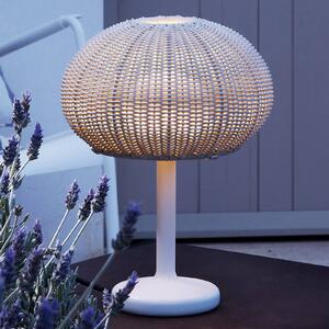 Bover Garota Mini lampa stołowa zewnętrzna, kremowy / amber, aluminium, design