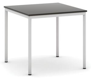 Stół do jadalni 800 x 800 mm, blat wenge, nogi jasnoszare