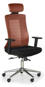 Krzesło biurowe EDEN, pomarańczowo/czarne