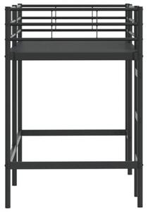Łóżko piętrowe dla dzieci czarny 99,5 x 190 cm stal