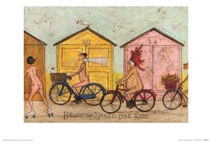 Druk artystyczny Sam Toft - Brighton Naked Bike Ride, Sam Toft, (40 x 30 cm)