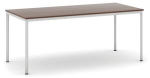 Stół do jadalni 1800 x 800 mm, blat orzech, nogi jasnoszare