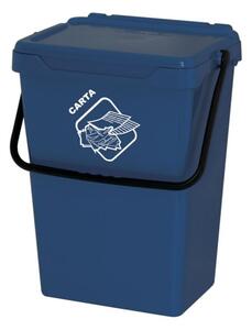 Kosz plastikowy na śmieci do segregacji, 35 l, niebieski