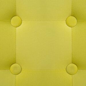 Puf kwadratowy welurowy 30x30 cm pikowany żółty Wisconsin Beliani