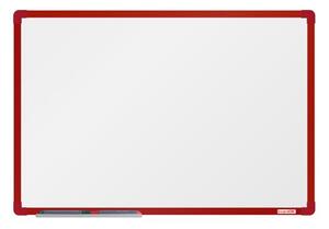 Biała magnetyczna tablica do pisania boardOK 600 x 900 mm, czerwona rama