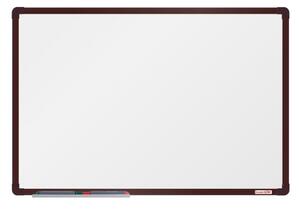 Biała magnetyczna tablica do pisania boardOK 600 x 900 mm, brązowa rama