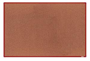Tablica korkowa BoardOK w ramie aluminiowej, 1800 x 1200 mm, czerwona rama